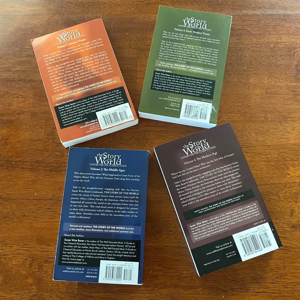 The Story of the World Volumes 1-4 Revised Edition‎ Susan Wise Bauer History Set